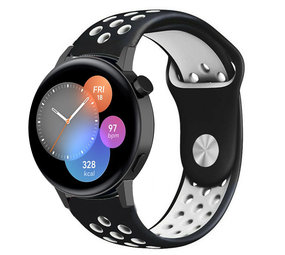 Strap-it Bracelet sport Huawei Watch GT 3 42mm (noir/blanc)