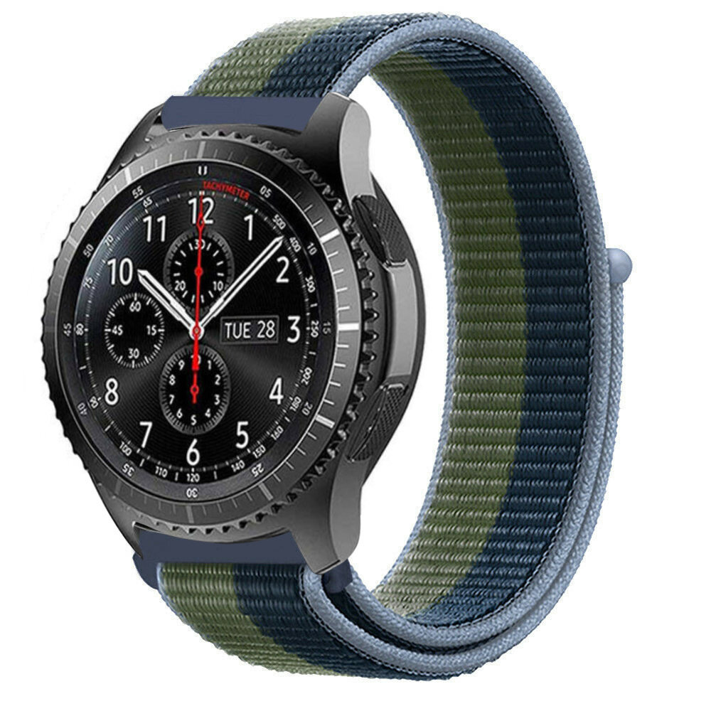 Strap-it Strap-it Bracelet nylon Samsung Galaxy Watch 46mm (vert et bleu)
