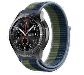 Strap-it Bracelet nylon Samsung Galaxy Watch 46mm (vert et bleu)