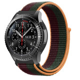 Strap-it Bracelet nylon Samsung Galaxy Watch 46mm (vert foncé et cerise)