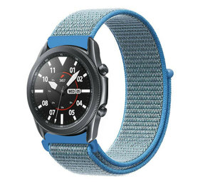 Strap-it Bracelet nylon Samsung Galaxy Watch 3 45mm (bleu)