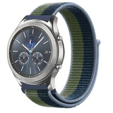 Strap-it Bracelet nylon Samsung Gear S3 (vert et bleu)