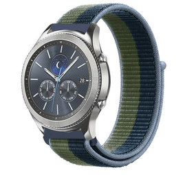 Strap-it Bracelet nylon Samsung Gear S3 (vert et bleu)