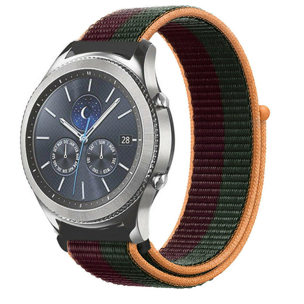Strap-it Strap-it Bracelet nylon Samsung Gear S3 (vert foncé et cerise)