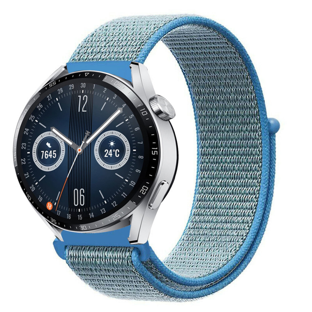 Strap-it Strap-it Bracelet nylon Huawei Watch GT 3 46mm (bleu) Strap-it Strap-it Bracelet nylon Huawei Watch GT 3 46mm (bleu)