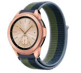 Strap-it Bracelet nylon Samsung Galaxy Watch 42mm (vert et bleu)