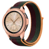 Strap-it Bracelet nylon Samsung Galaxy Watch 42mm (vert foncé et cerise)