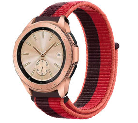 Strap-it Bracelet nylon Samsung Galaxy Watch 42mm (rouge cerise)