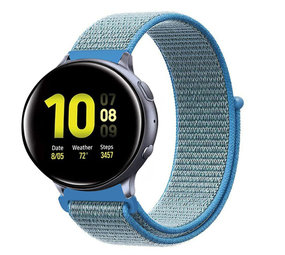 Strap-it Bracelet nylon Samsung Galaxy Watch Active (bleu) Strap-it Bracelet nylon Samsung Galaxy Watch Active (bleu)