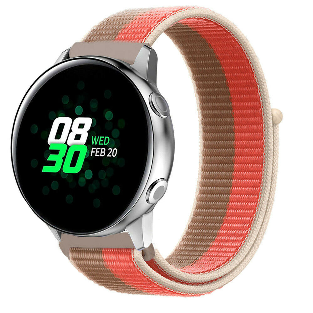 Strap-it Strap-it Bracelet nylon Samsung Galaxy Watch Active (rose pomelo)
