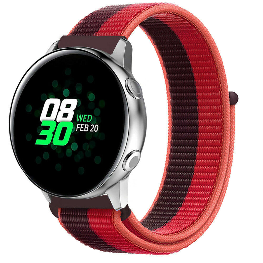 Strap-it Strap-it Bracelet nylon Samsung Galaxy Watch Active (rouge cerise) Strap-it Strap-it Bracelet nylon Samsung Galaxy Watch Active (rouge cerise)