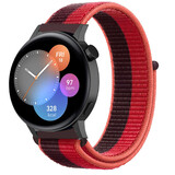 Strap-it Bracelet nylon Huawei Watch GT 3 42mm (rouge cerise)
