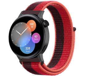 Strap-it Bracelet nylon Huawei Watch GT 3 42mm (rouge cerise)