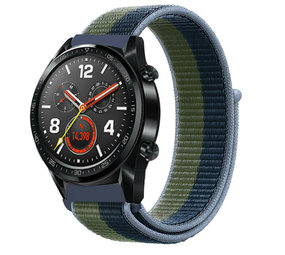 Strap-it Bracelet nylon Huawei Watch GT 2 (vert et bleu) Strap-it Bracelet nylon Huawei Watch GT 2 (vert et bleu)