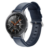Strap-it Bracelet cuir Samsung Galaxy Watch 46mm (bleu foncé)