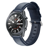 Strap-it Bracelet cuir Samsung Galaxy Watch 3 45mm (bleu foncé)