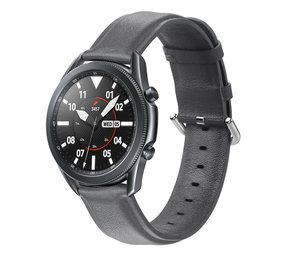 Strap-it Bracelet cuir Samsung Galaxy Watch 3 45mm (gris foncé)
