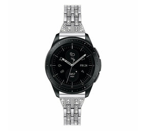 Strap-it Bracelet acier petits diamants Samsung Galaxy Watch 42mm (argent)