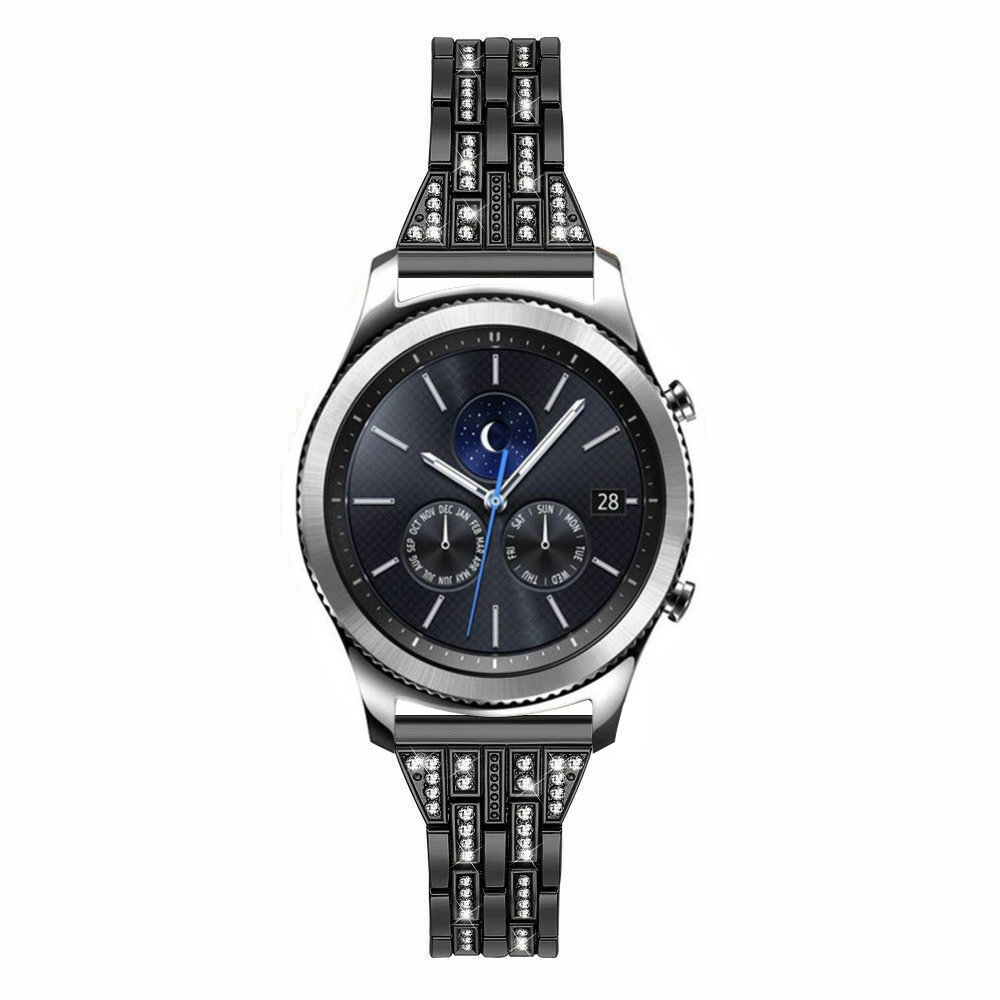 Strap-it Strap-it Bracelet acier diamant Samsung Gear S3 (noir)