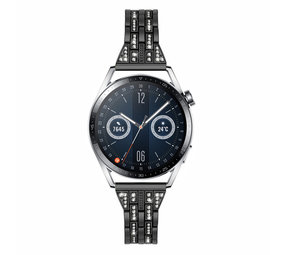 Strap-it Bracelet diamant acier Huawei Watch GT 3 46mm (noir)