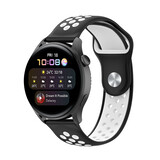 Strap-it Bracelet sport Huawei Watch 3 (Pro) (noir/blanc)