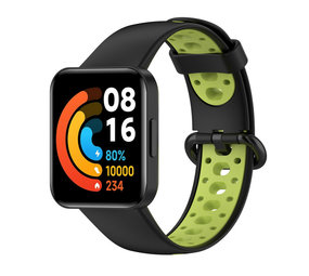 Strap-it Bracelet sport Redmi Watch 2 (Lite) (noir/vert)