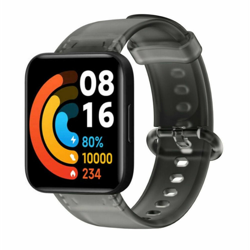 Strap-it Strap-it Bracelet silicone transparent Redmi Watch 2 (Lite) (noir)