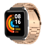 Strap-it Bracelet acier Redmi Watch 2 Lite (or rose)