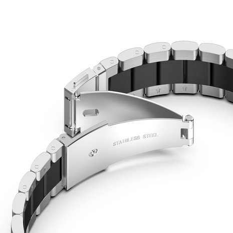 Strap-it Strap-it Bracelet acier Redmi Watch 2 Lite (argent/noir)