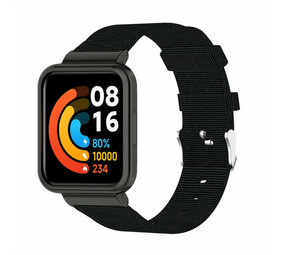Strap-it Bracelet nylon boucle Redmi Watch 2 Lite (noir)