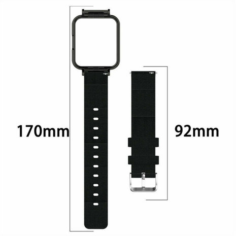 Strap-it Strap-it Bracelet nylon boucle Redmi Watch 2 Lite (noir) Strap-it Strap-it Bracelet nylon boucle Redmi Watch 2 Lite (noir)