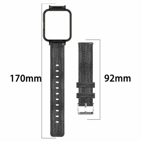 Strap-it Strap-it Bracelet nylon boucle Redmi Watch 2 Lite (gris) Strap-it Strap-it Bracelet nylon boucle Redmi Watch 2 Lite (gris)
