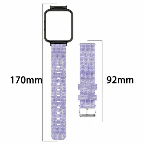 Strap-it Strap-it Bracelet nylon boucle Redmi Watch 2 Lite (violet)