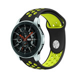 Strap-it Bracelet sport Samsung Galaxy Watch 46mm (noir/jaune)