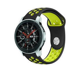 Strap-it Bracelet sport Samsung Galaxy Watch 46mm (noir/jaune)