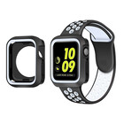 Strap-it Strap-it Bracelet sport Apple Watch 7 + Strap-It Étui TPU (blanc/noir)
