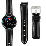 Strap-it© Bracelet cuir Garmin Forerunner 735xt (noir)