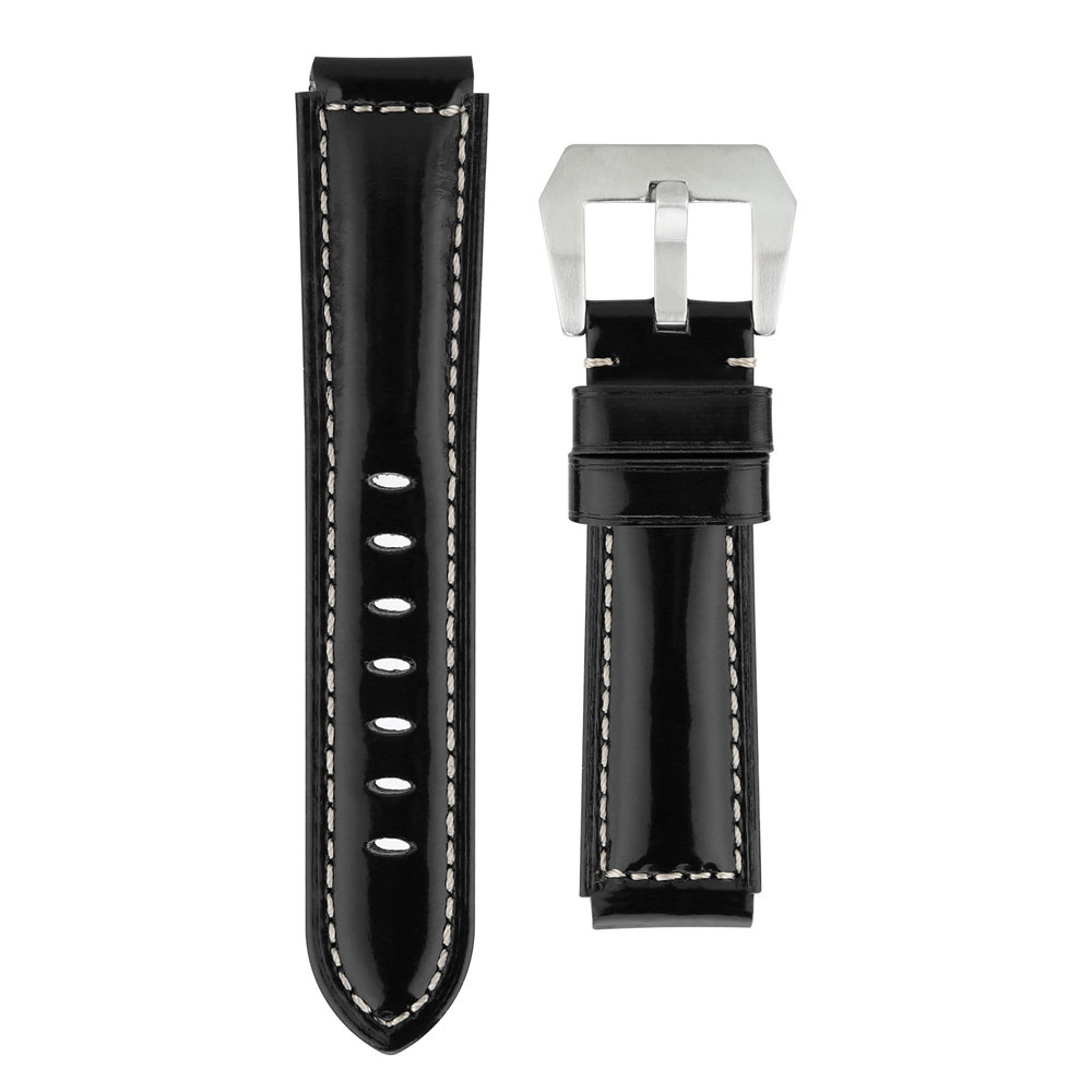Strap-it© Strap-it Bracelet cuir Garmin Forerunner 735xt (noir)