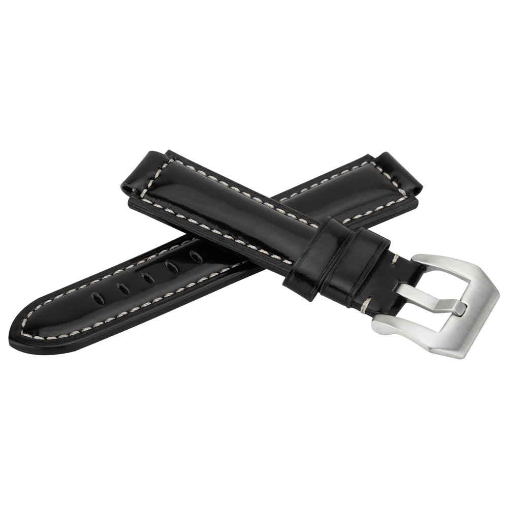 Strap-it© Strap-it Bracelet cuir Garmin Forerunner 735xt (noir)