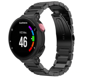 Strap-it© Bracelet acier Garmin Forerunner 235 (noir)