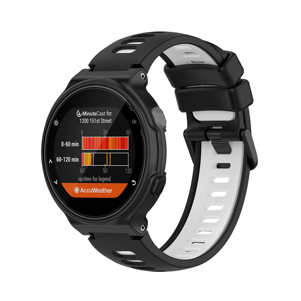 Strap-it© Strap-it Bracelet sport Garmin Forerunner 235 (noir/blanc)