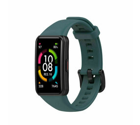 Strap-it© Bracelet silicone Honor Band 6 (vert sapin)