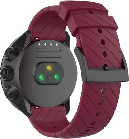 Strap-it Strap-it Bracelet silicone Suunto 9 (Baro) (bordeaux)