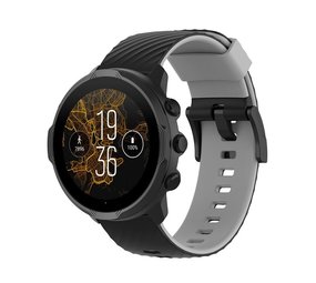 Strap-it Bracelet silicone Suunto 7 (noir/gris)