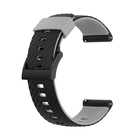 Strap-it Strap-it Bracelet silicone Suunto 7 (noir/gris)