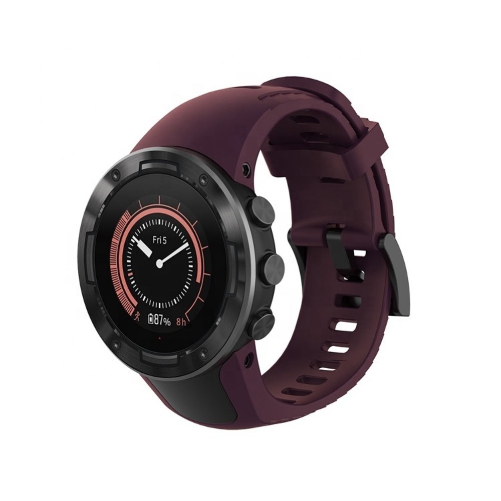 Strap-it Strap-it Bracelet silicone Suunto 5 (aubergine)