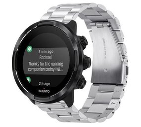 Strap-it Bracelet acier Suunto 9 (Baro) (argent)