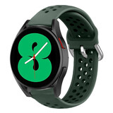 Strap-it Bracelet silicone trous Galaxy Watch 4 - 44mm (vert armée)