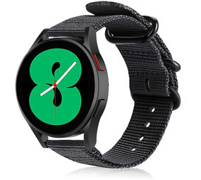 Strap-it Bracelet nylon boucle Galaxy Watch 4 - 44mm (noir)