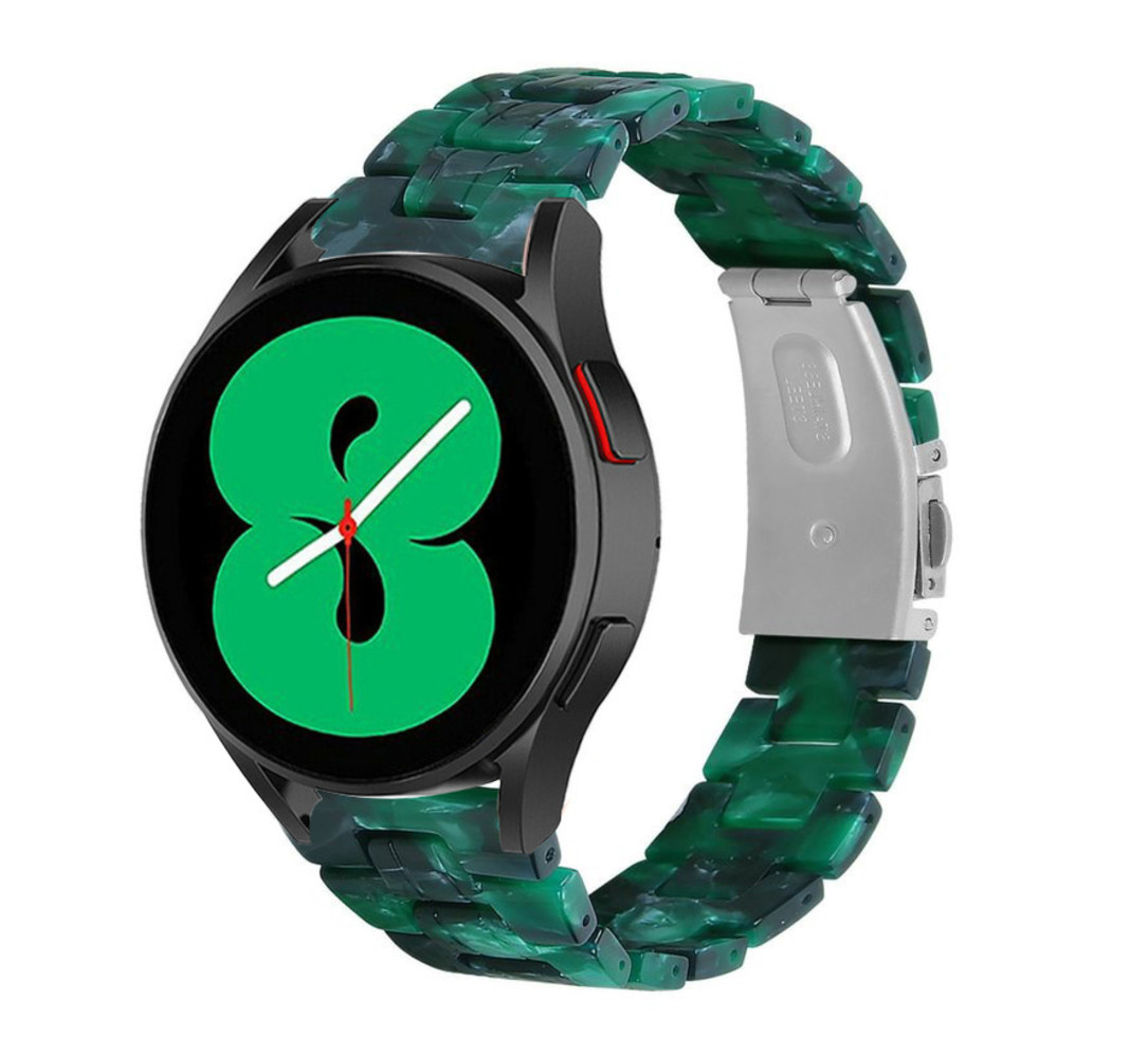 Strap-it Strap-it Bracelet résine Samsung Galaxy Watch 4 - 44mm (vert)